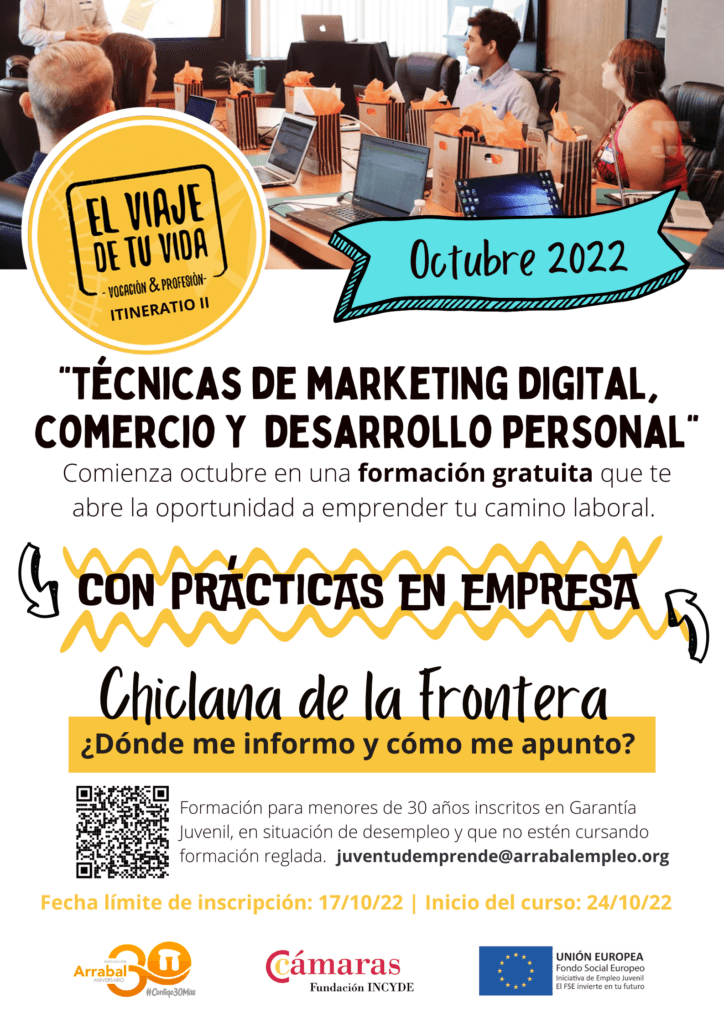 Octubre 2022 >¡Con prácticas! "Técnicas de marketing digital, comercio y desarrollo personal" - 1